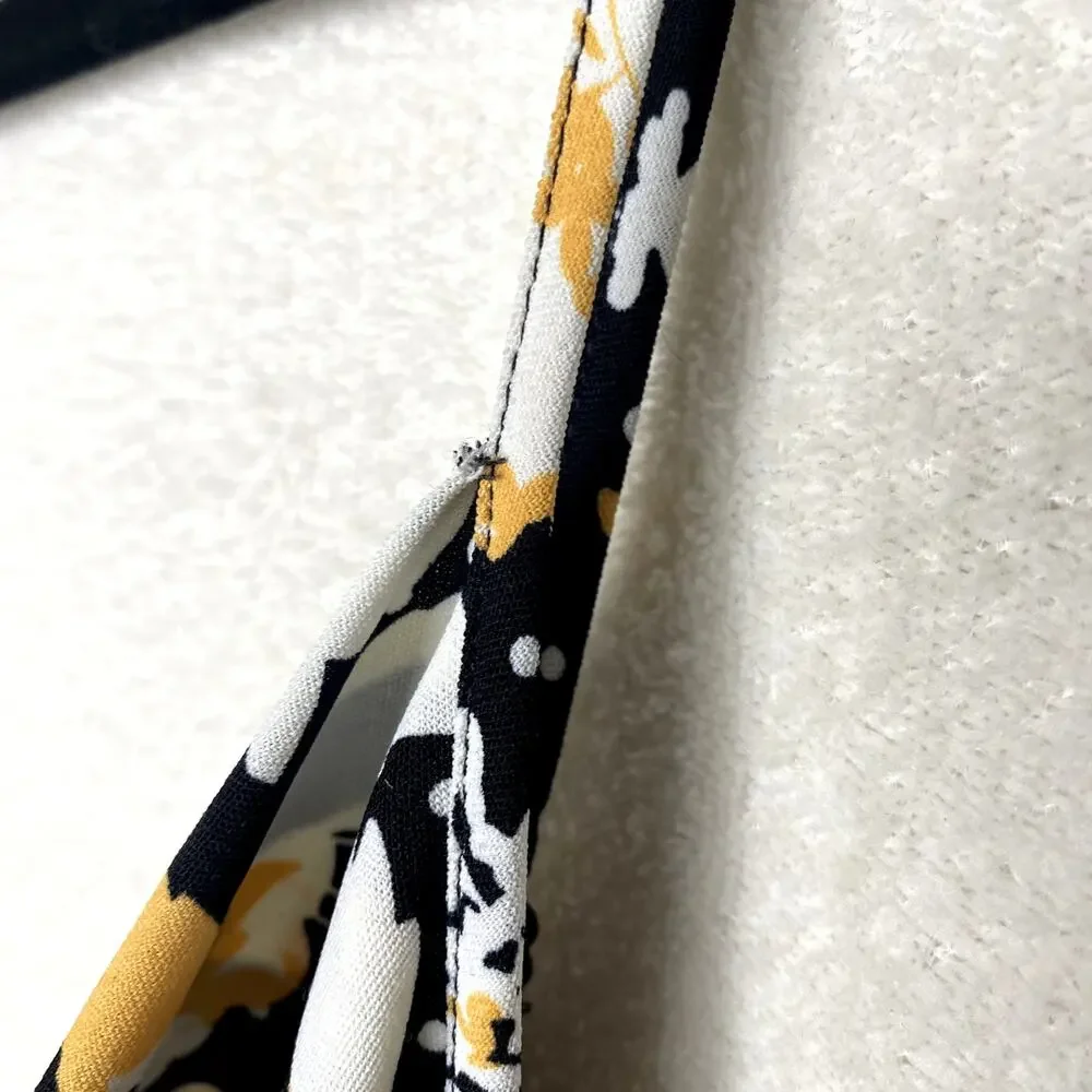 Lulus I Wanna Be Yours Floral Sleeveless Mini Slip Dress XL Black Cowl Neck - Picture 6 of 11